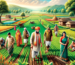 DALL·E 2023-12-23 12.05.11 - A realistic depiction of Indian farmers in a vibrant, lush green field, showcasing the essence of Kisan Diwas. The farmers, both men and women, are dr